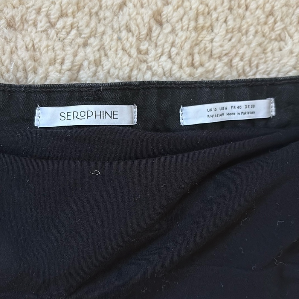 Seraphine Over the Bump Denim Maternity Shorts - Picture 10 of 14
